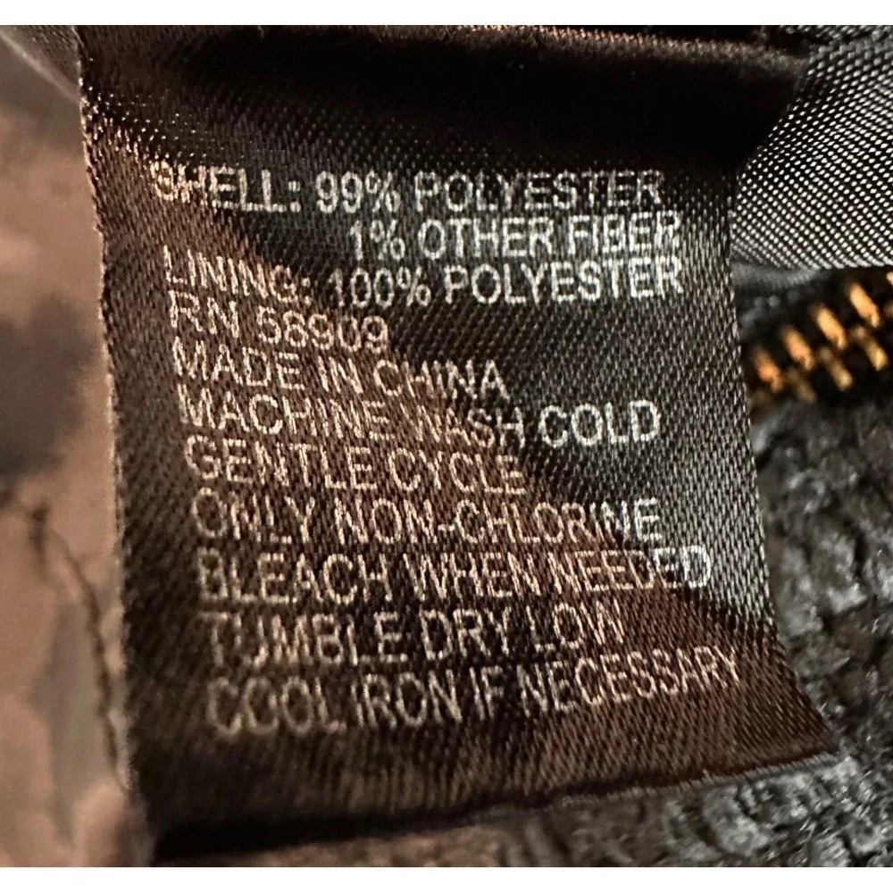 GIANNI BINI Women's L Black Tweed Cocktail Jacket with Edgy Gold Zipper Details - Picture 8 of 13